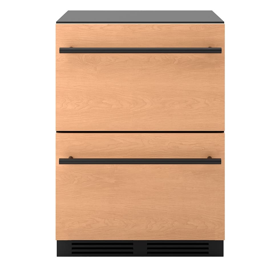 under counter refrigerator with paneled drawers
