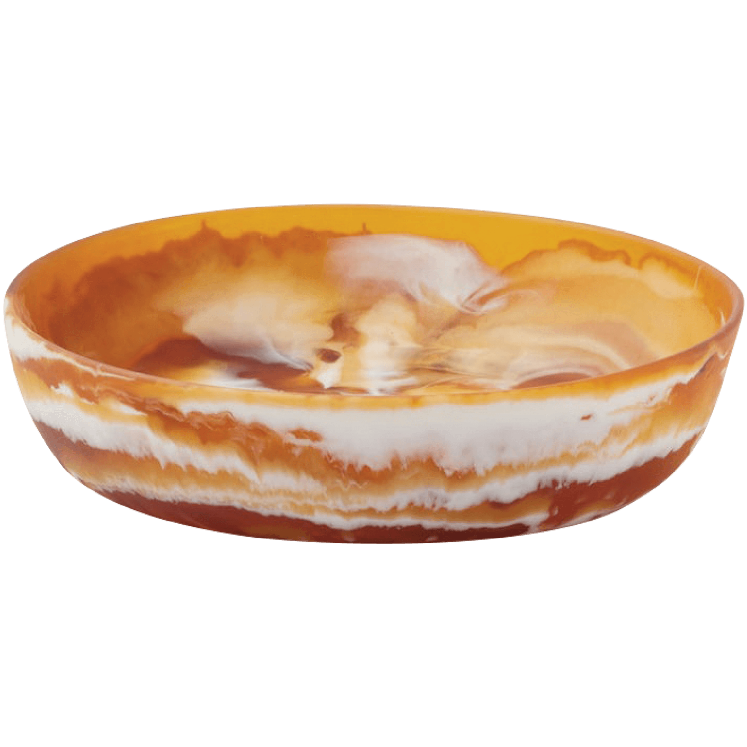 Hugo Amber Swirled Serving Bowl