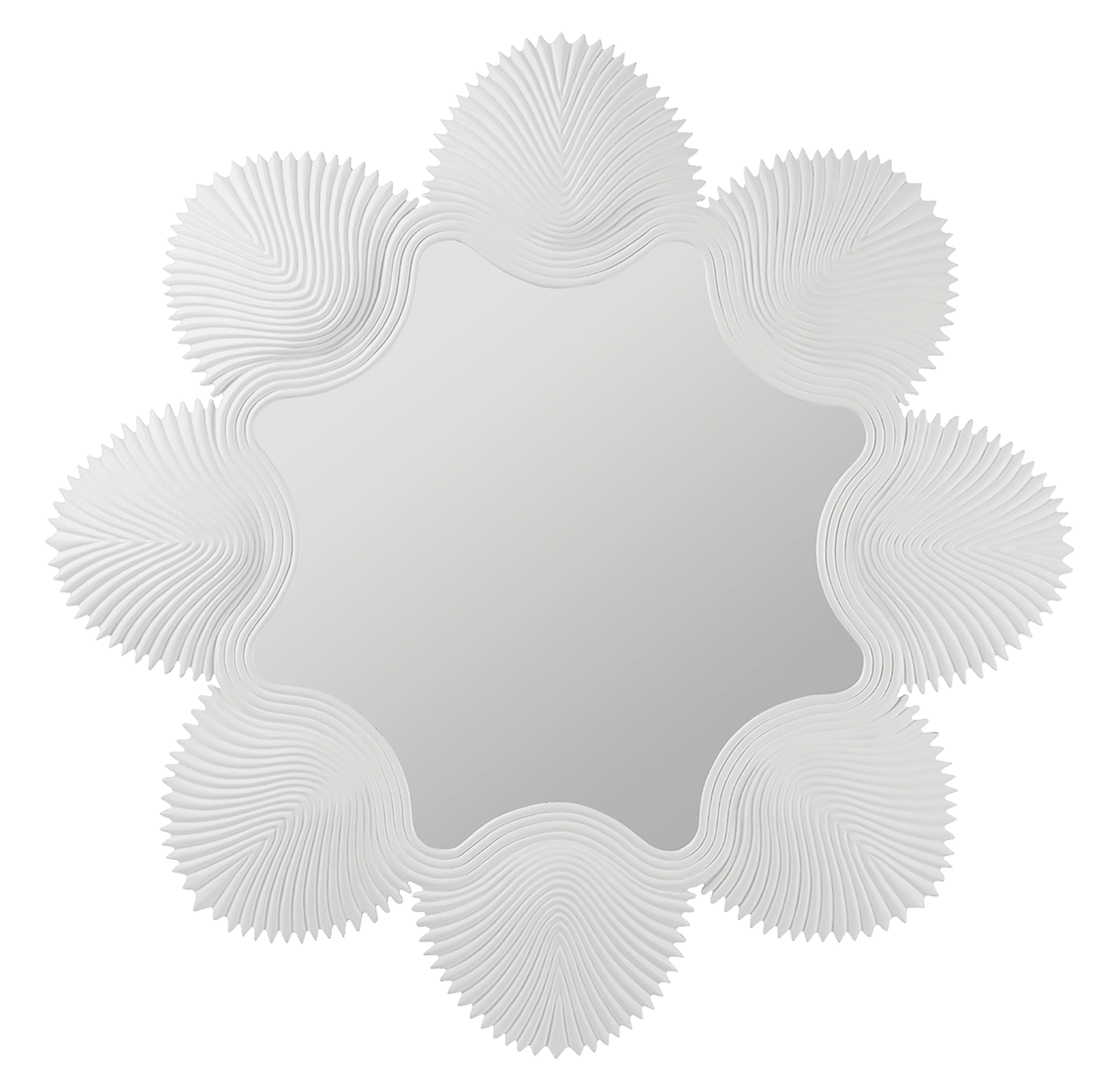 wall mirror with a wavy outline