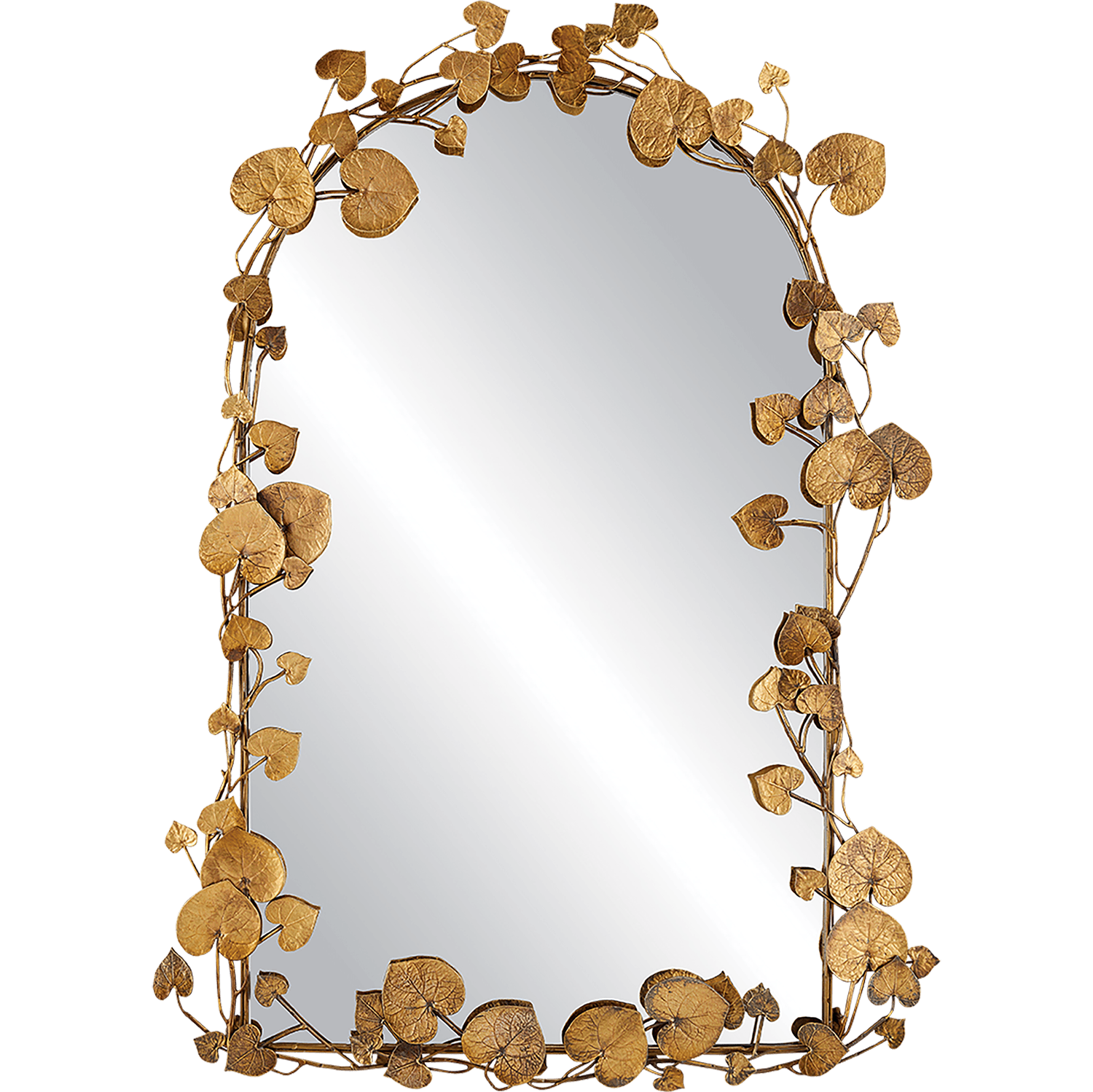 Brass Vines Cast Aluminum Mirror