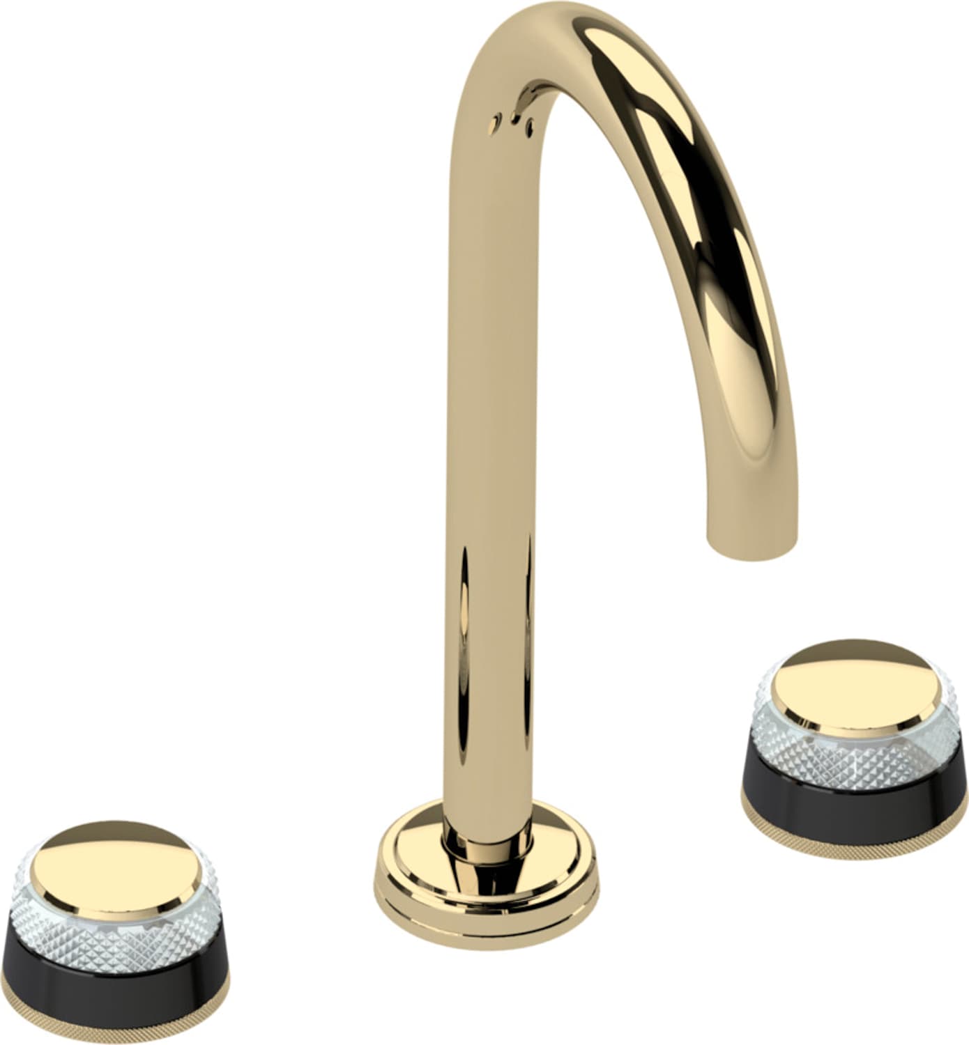 glossy gold and black faucet