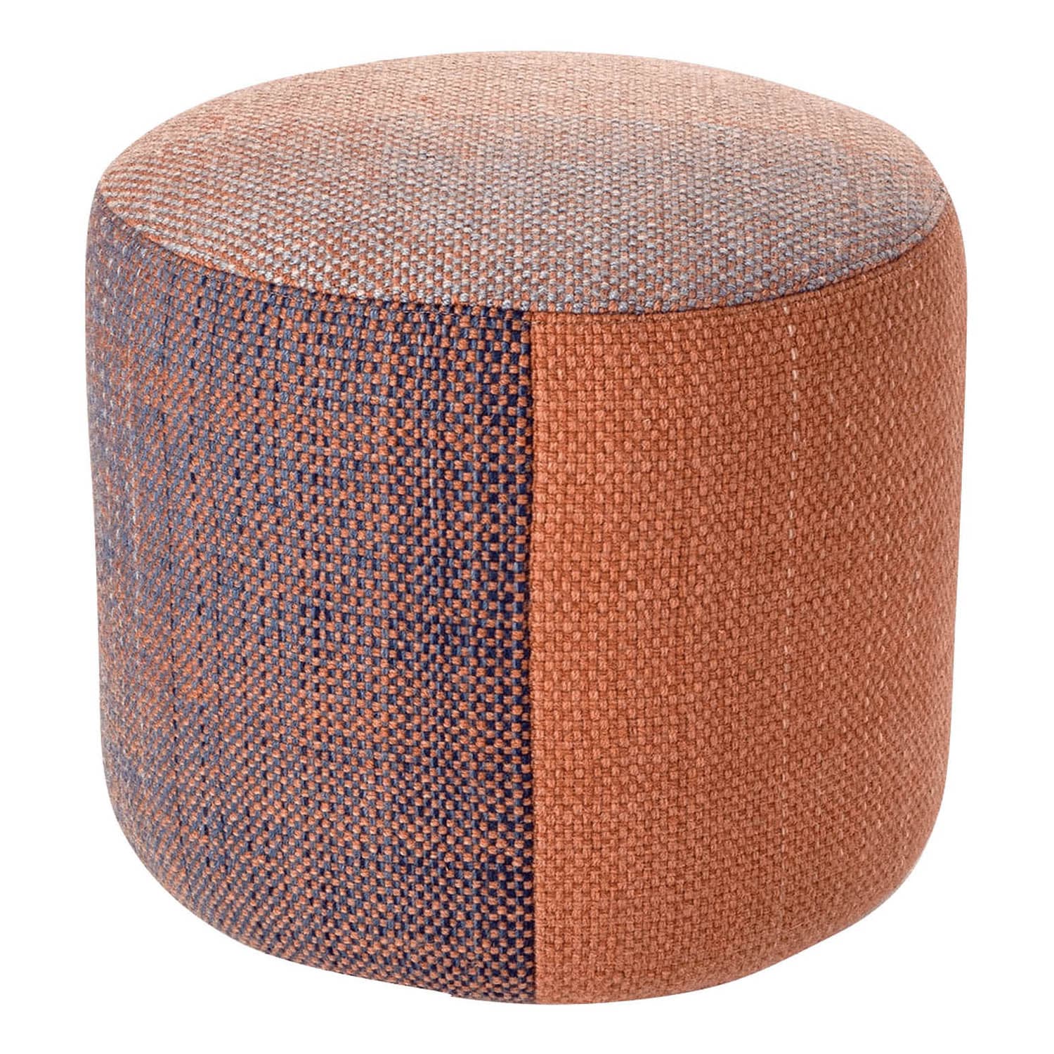purple and orange ottoman pouf