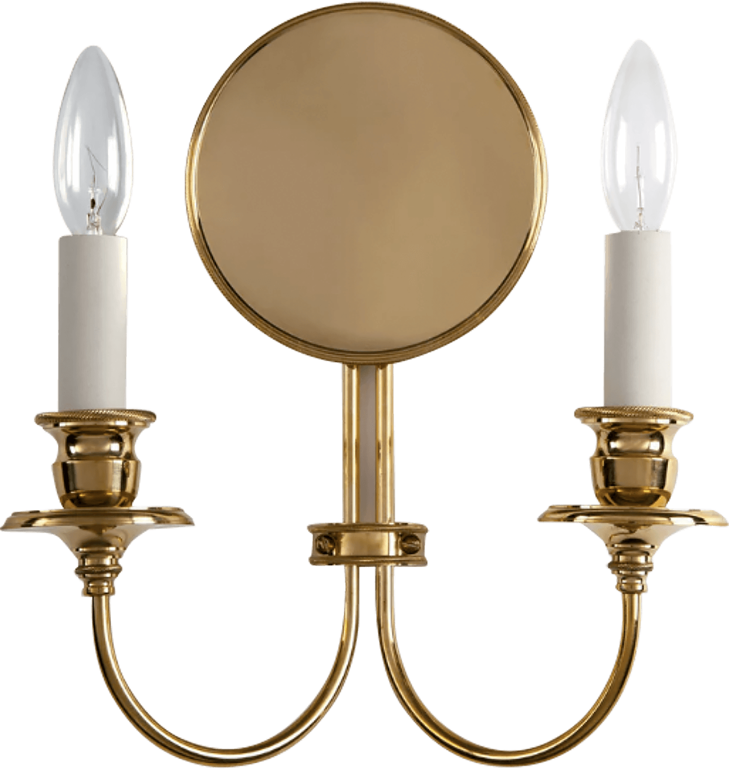 Curtiss Twin Sconce In Polished Brass
