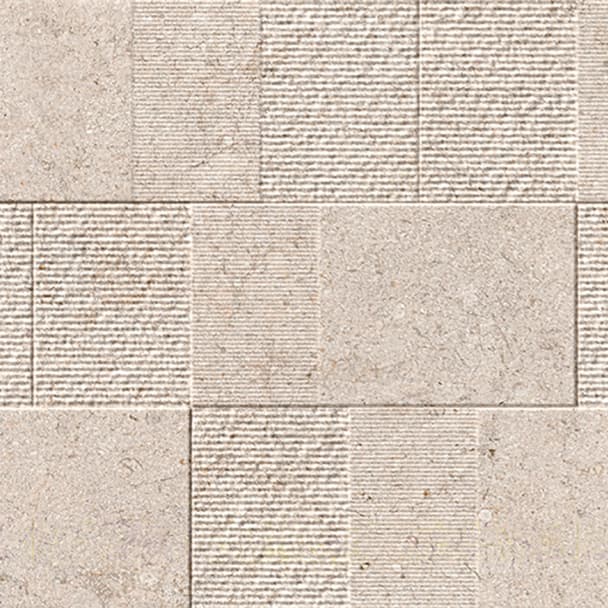 rectangular textured off-white tile
