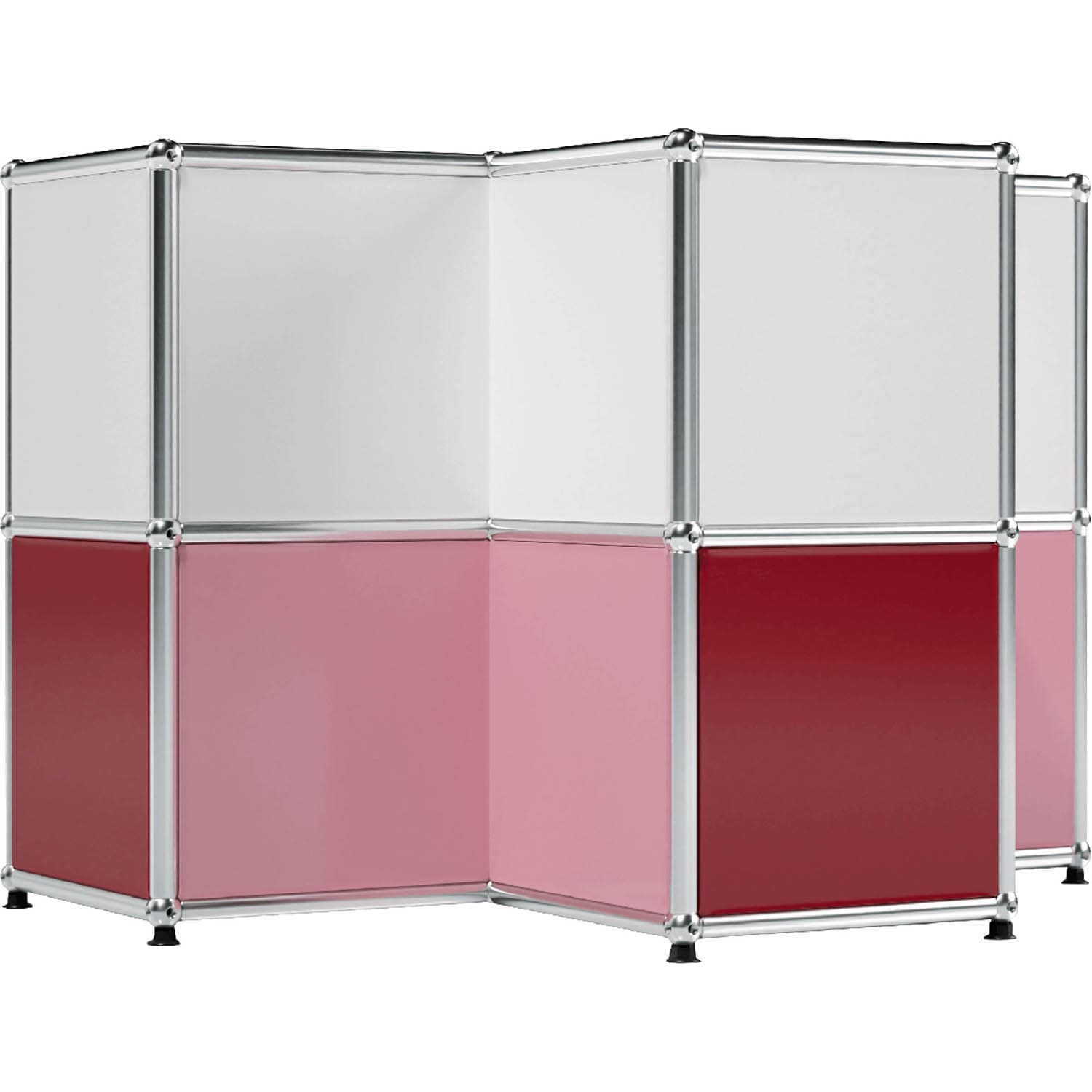 The Kiss Table in Pure White Ruby Red & BS Pink with USM