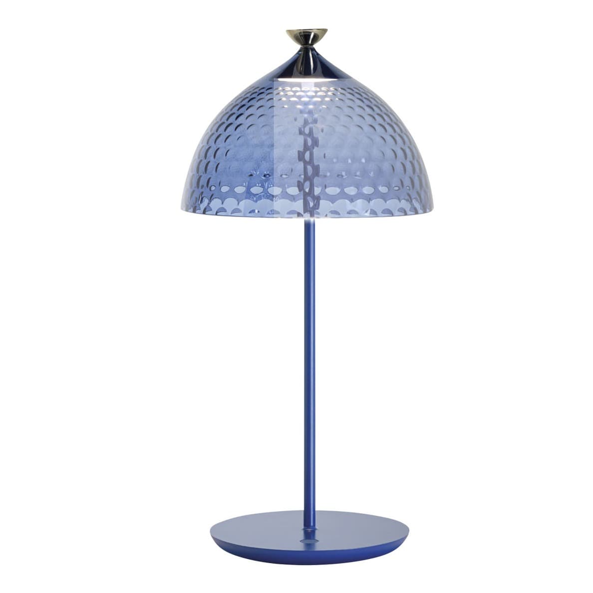 blue glass lamp
