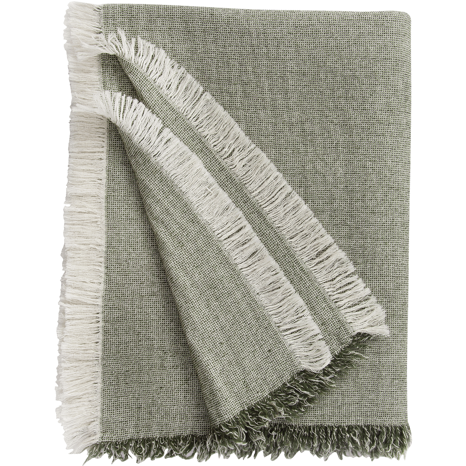 Brentwood Cotton-Wool Throw in Olive