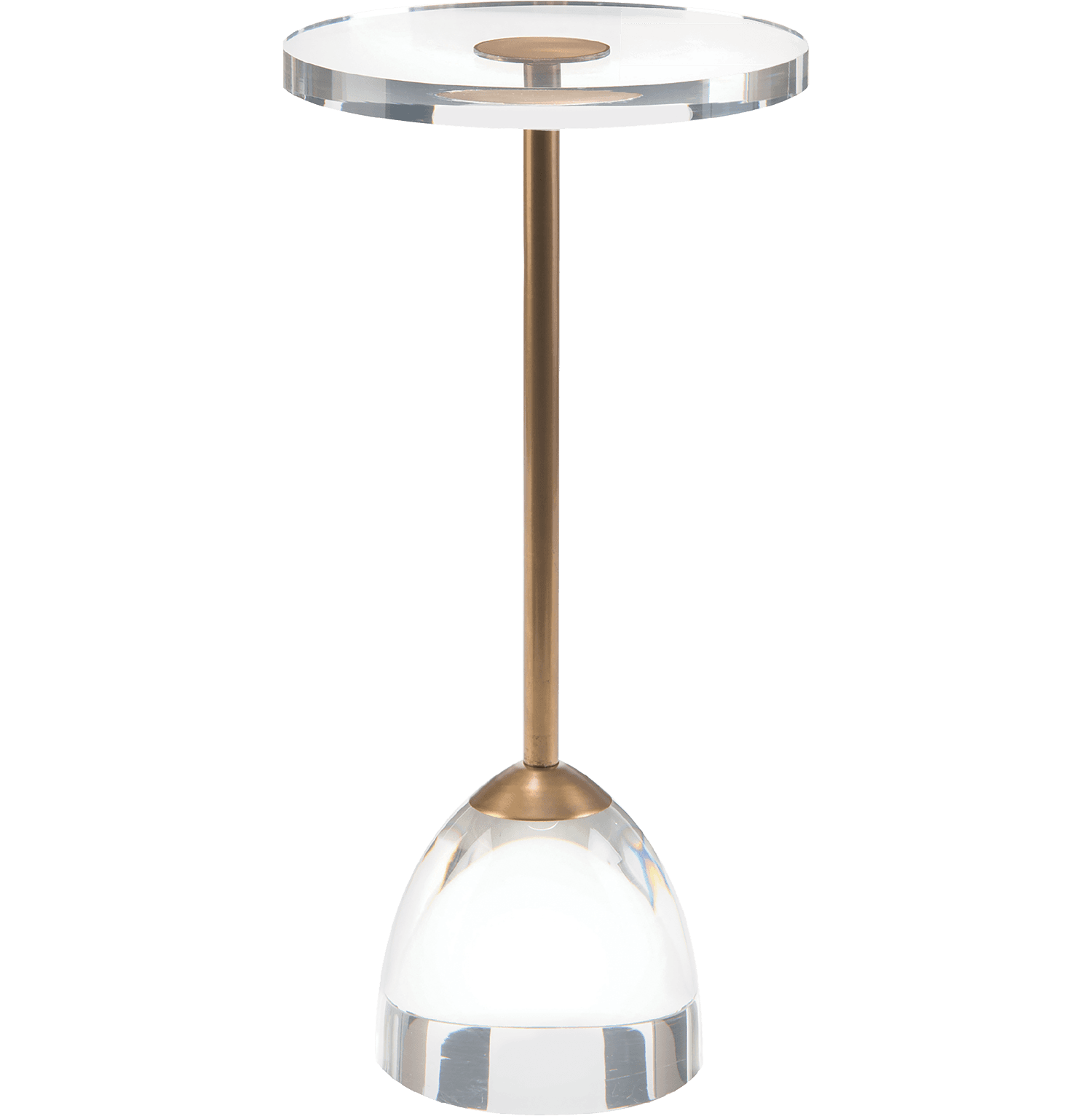 Brass And Acrylic Martini Side Table