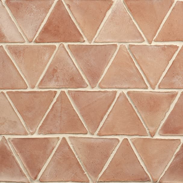 triangle shaped terracotta tile