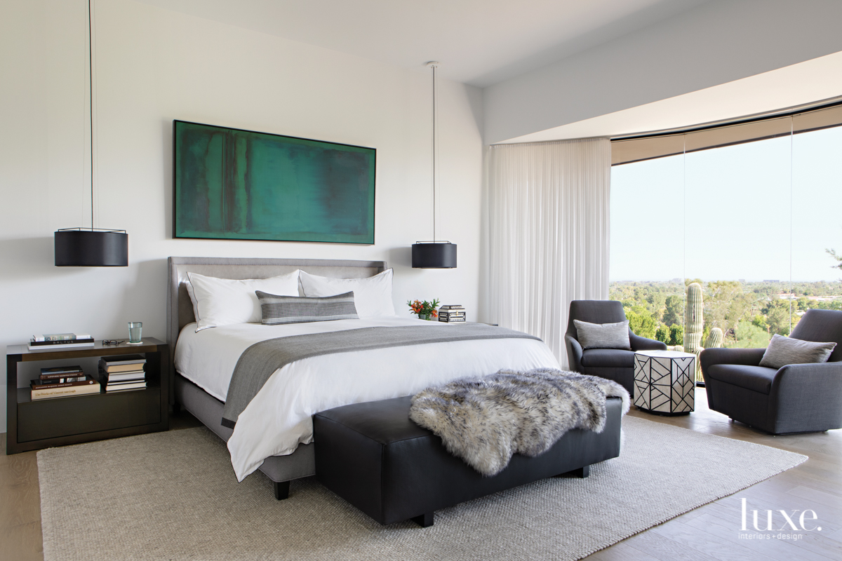 modern bedroom gray palette