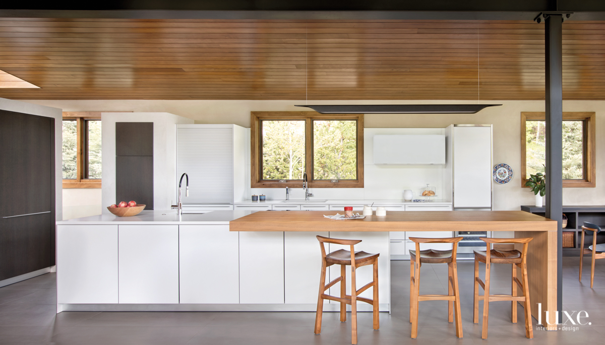 modern neutral kitchen white cabinetry
