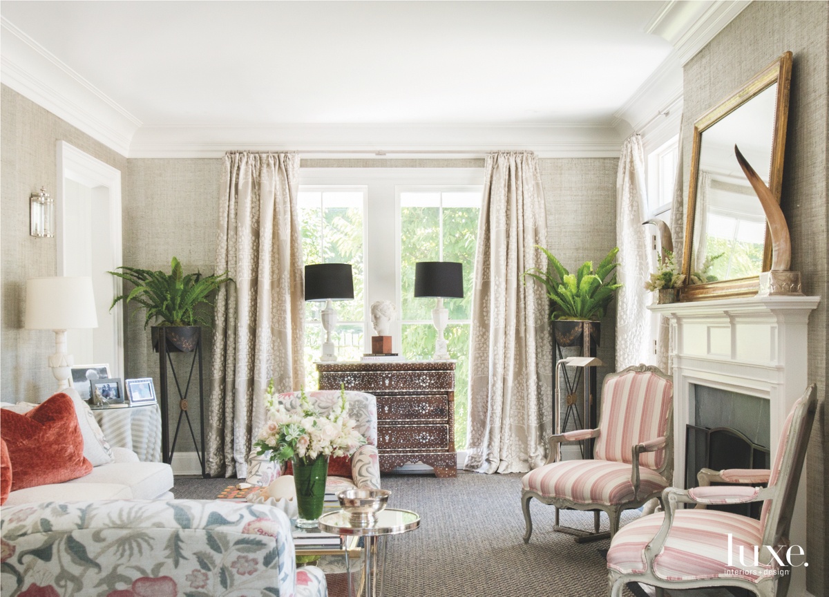 traditional living room neutral palette...