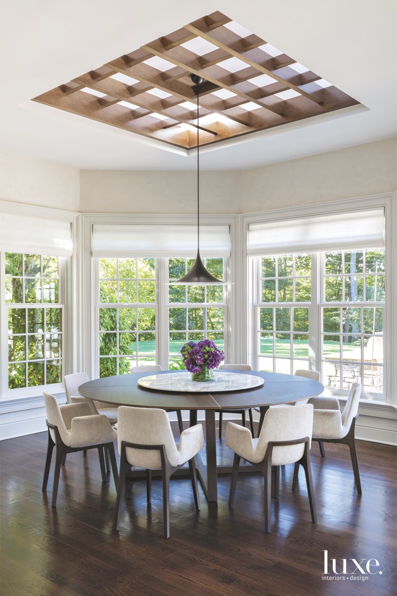 contemporary dining room round table...