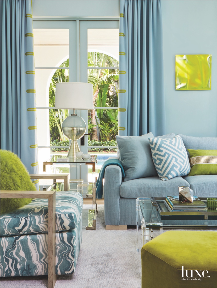 contemporary den blue and lime...