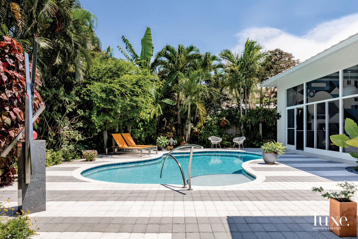 modern exterior pool