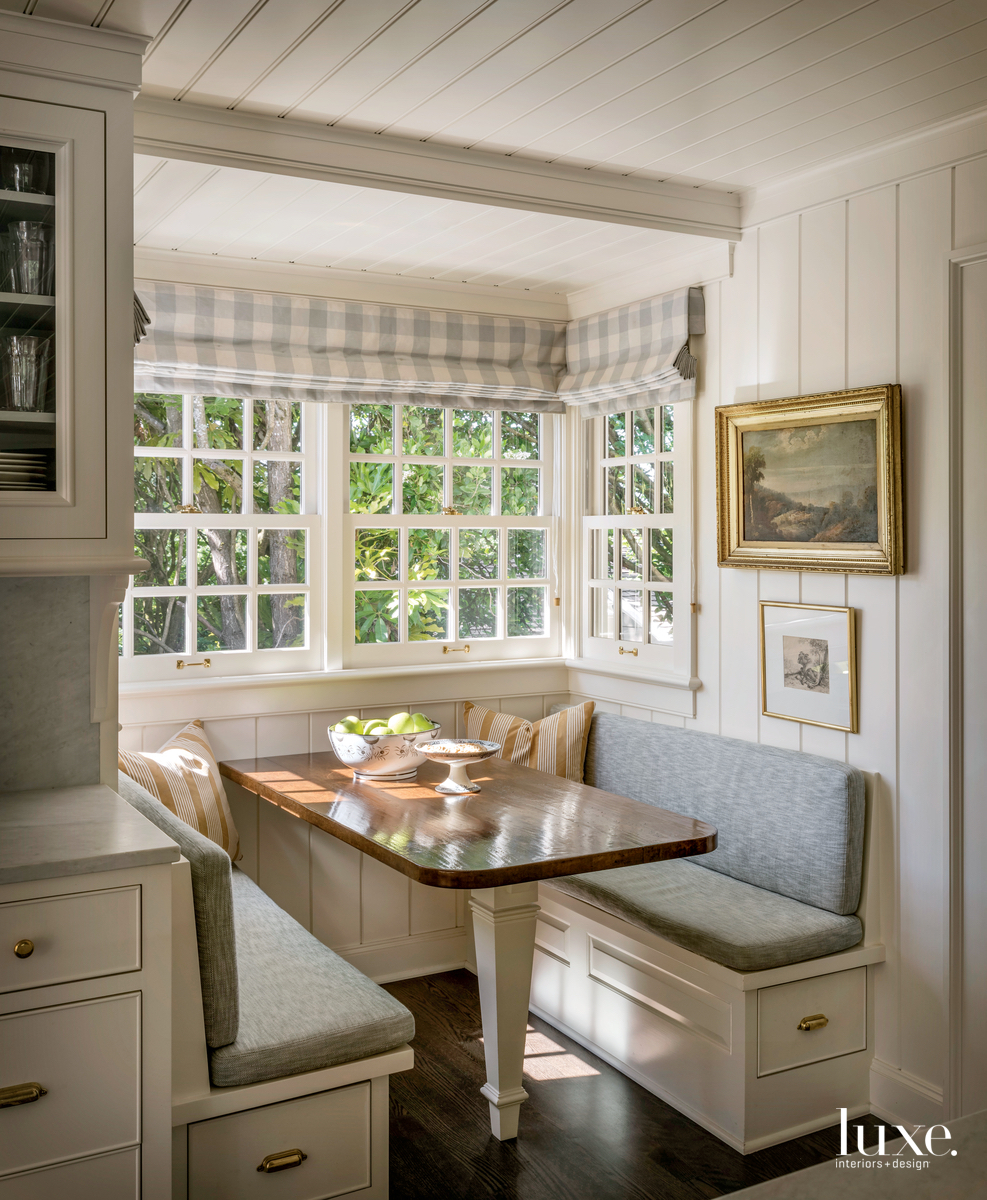 traditional dining area neutral palette