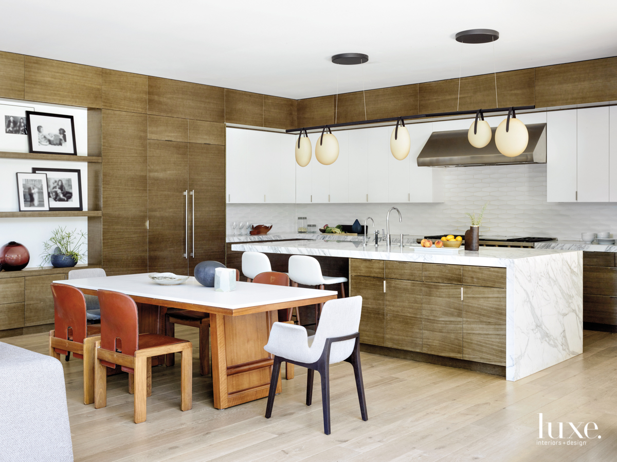 modern neutral kitchen and dining...