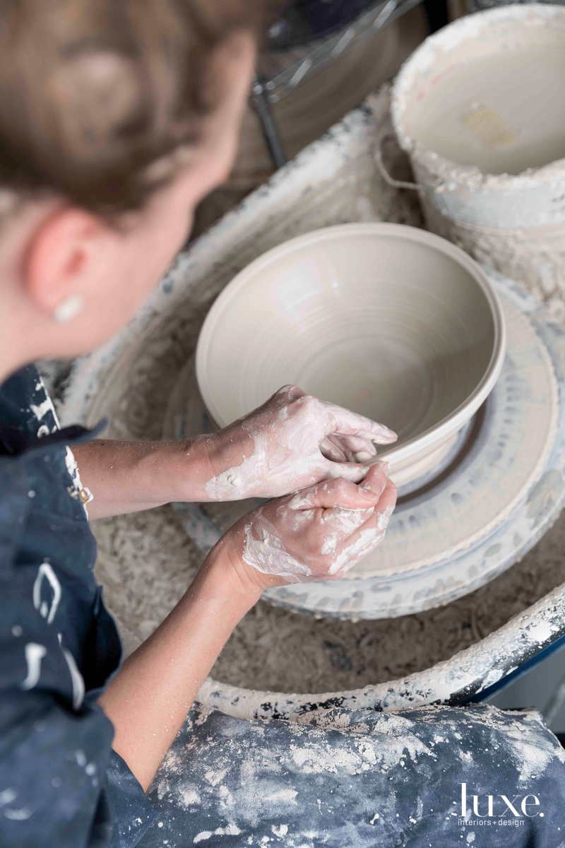 Many of Westenbroek-Koster's pieces begin life on a pottery wheel.