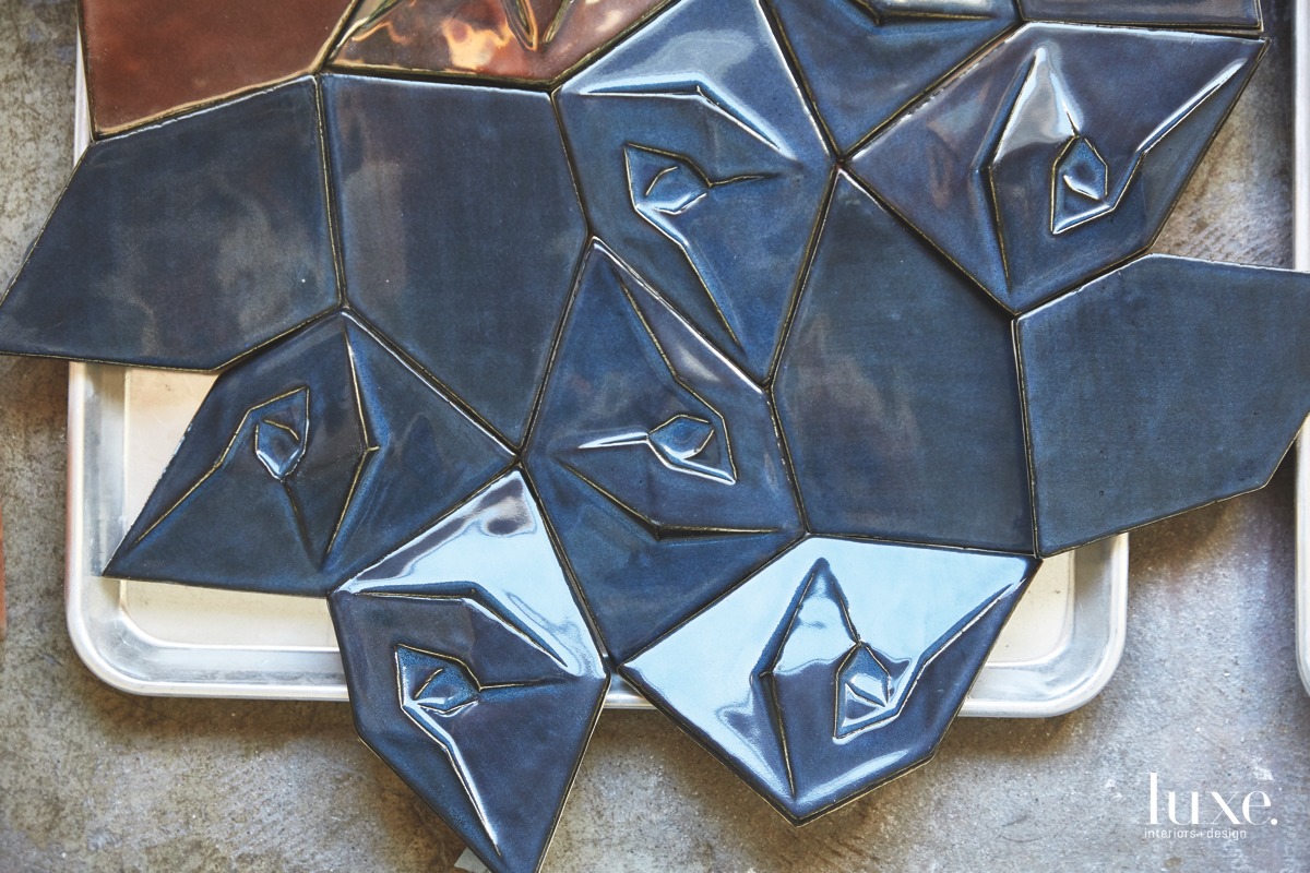 The shape is one-third of an equilateral triangle or one-sixth of a hexagon. Roma tiles from the Penta collection come with either raised or flat surfaces.