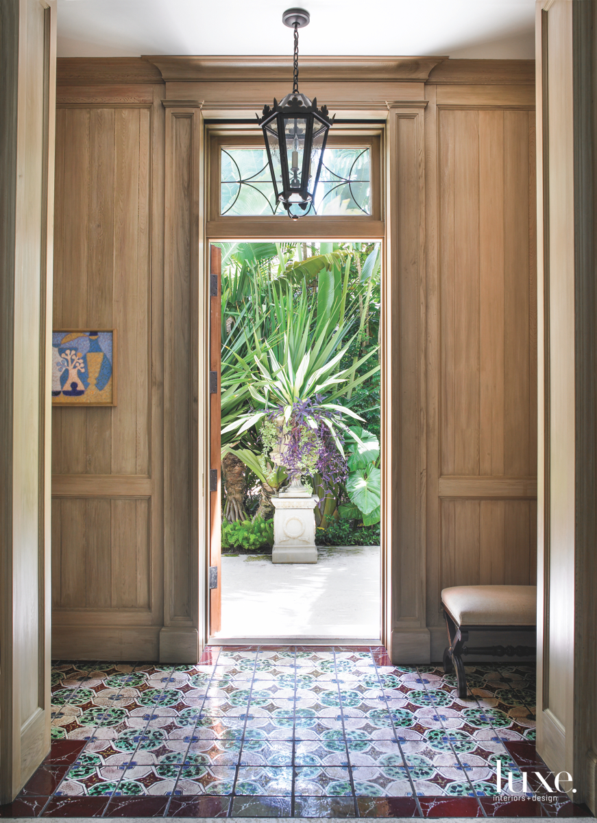 traditional brown foyer entry