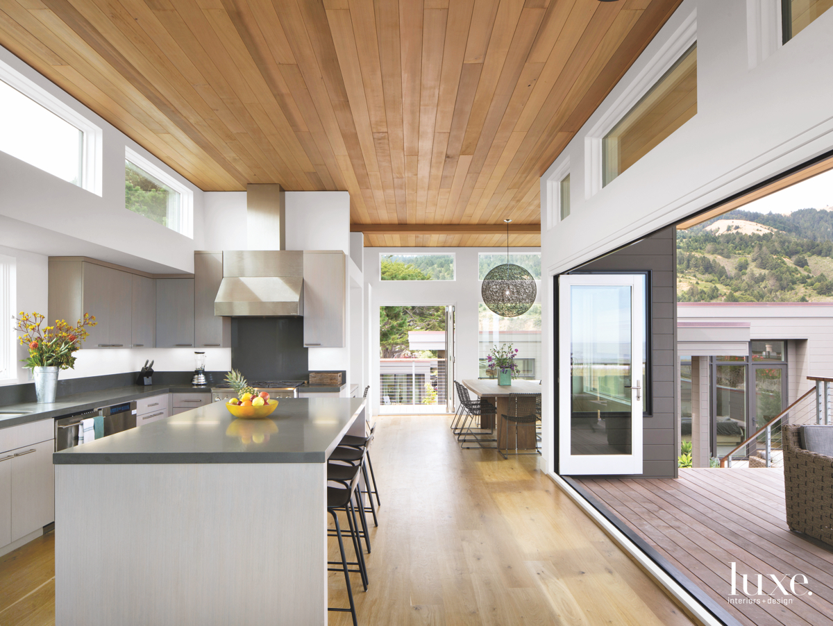 contemporary neutral kitchen glass windows