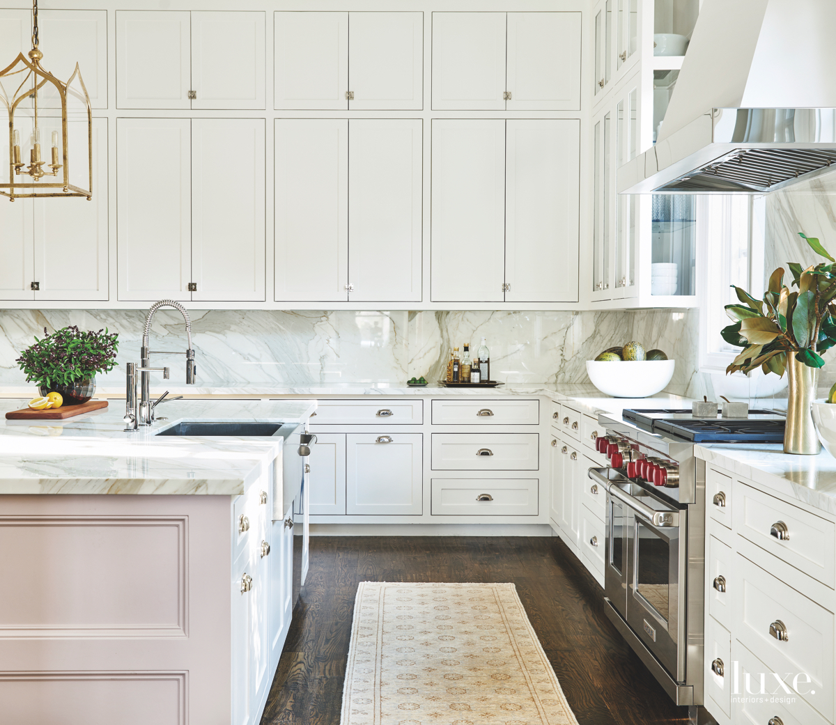 traditional white kitchen white cabinetry