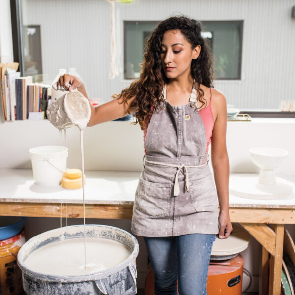 A Texas Ceramicist Dishes On Her Signature Marbling Look
