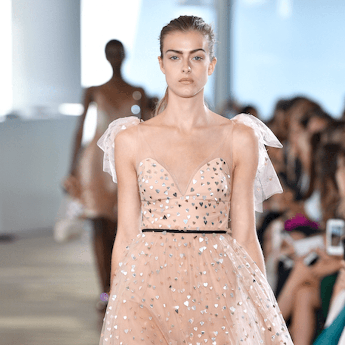 A sparkly, feminine number from Lhuillier's runway collection.
