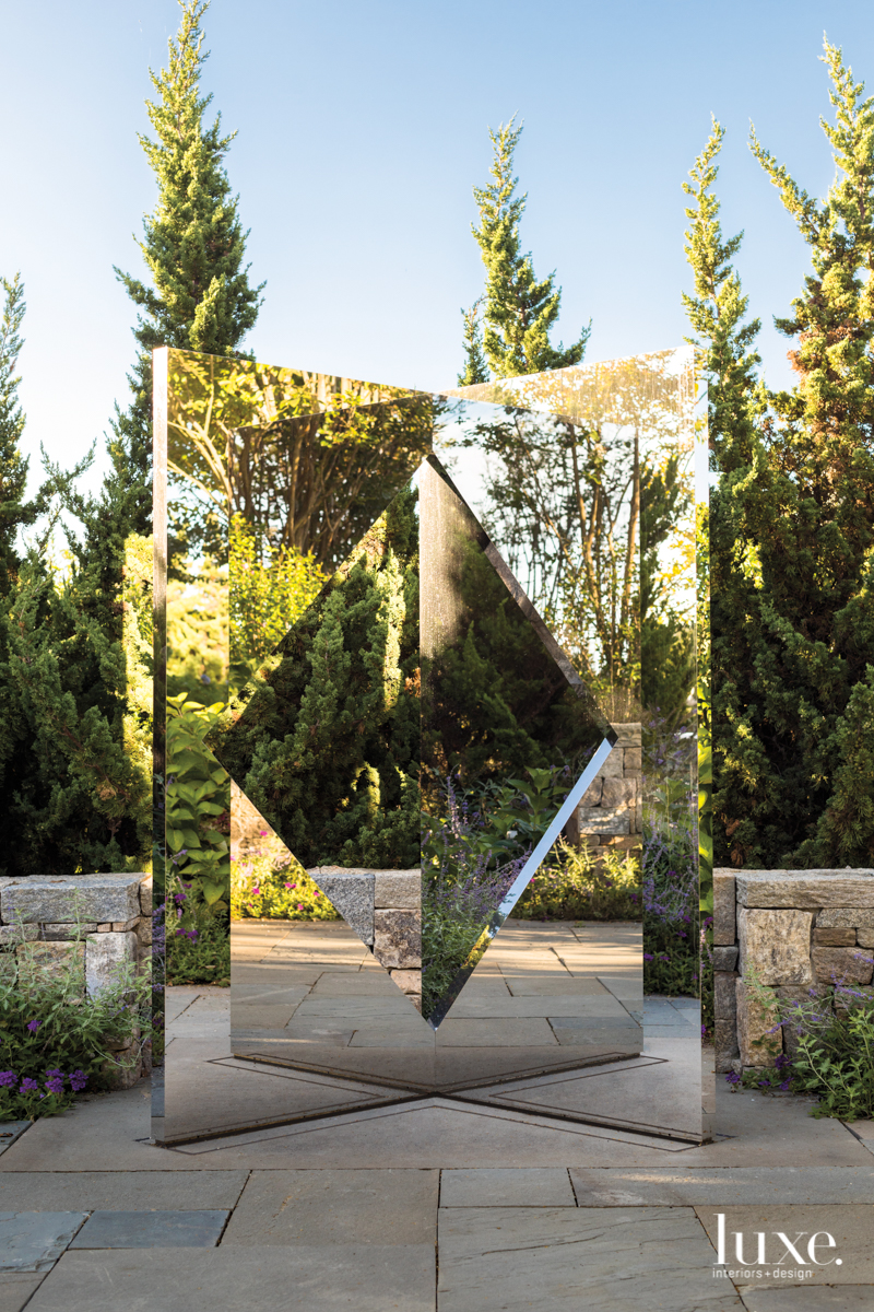 exterior mirrored sculpture