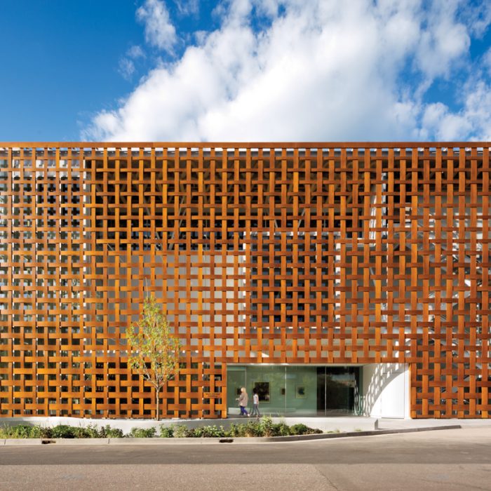 brown wooden wall facade of building