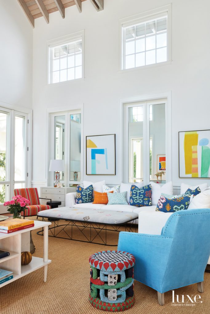 Pops Of Colors Make An Artistic Statement In A Breezy Florida Home