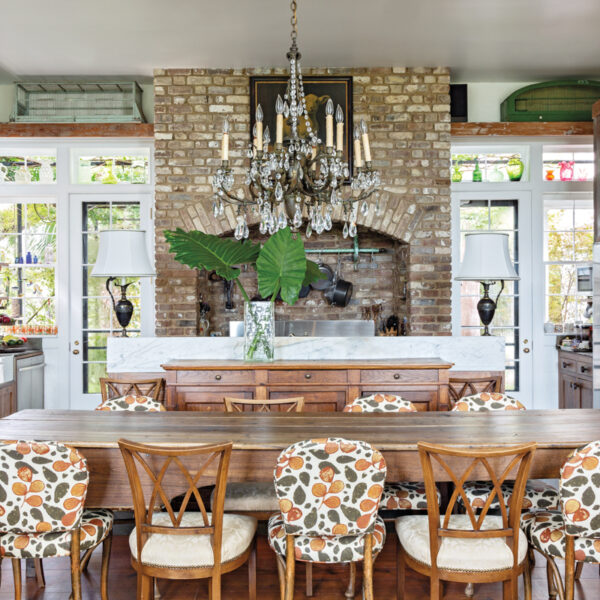 Layered Interiors Perfect A Gorgeously Restored South Carolina Home kitchen with french farm table and vintage chairs