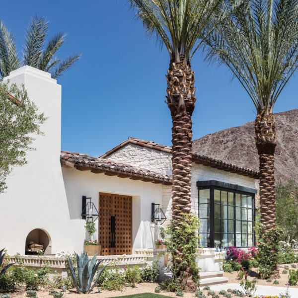 Warmth, Character And Surprise Accents Elevate This California Family Retreat exterior desert landscape la quinta california home