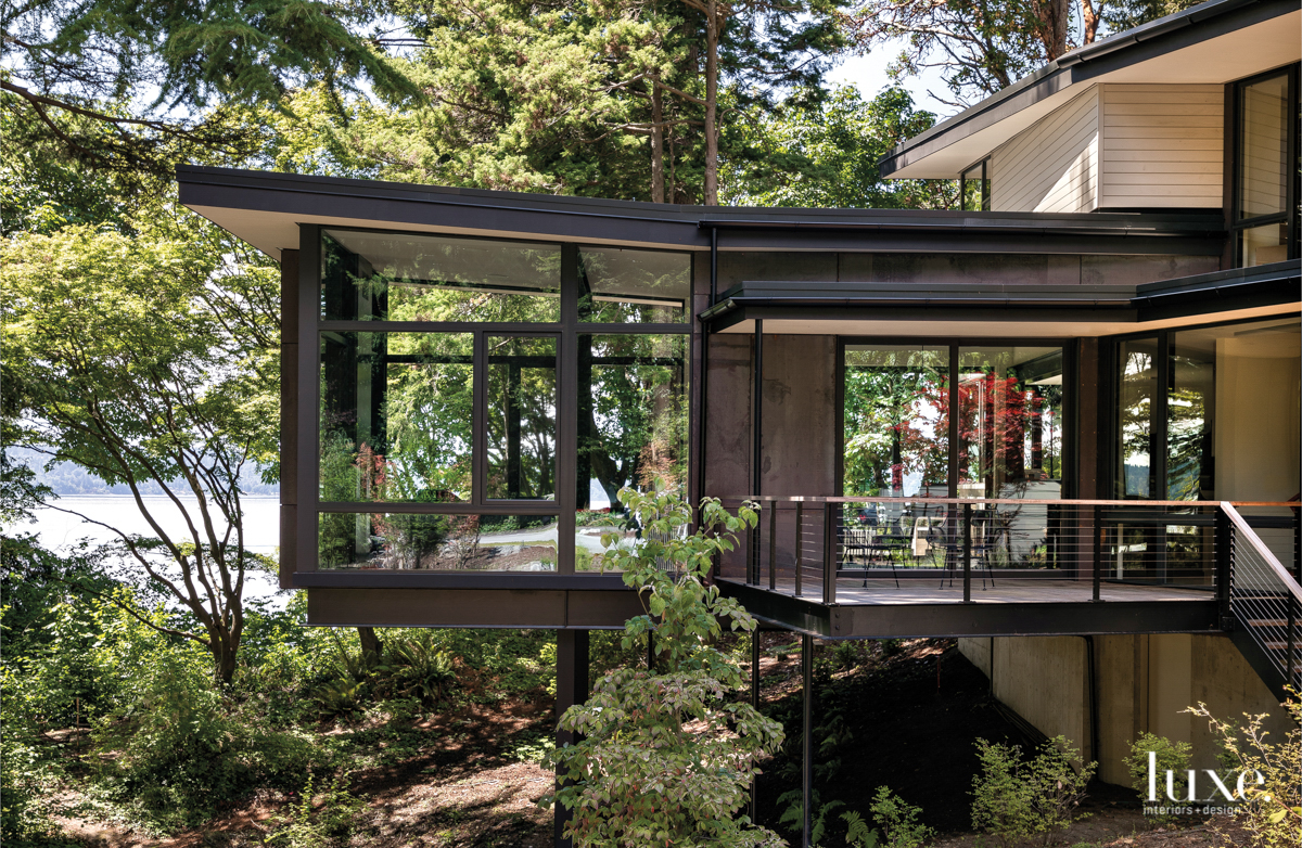 Hidden amongst the trees, this is a space that brings the outside in