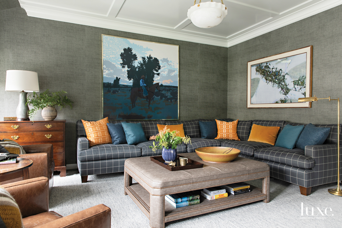 Menlo Park Living Room with heirloom Louis Vuitton trunks - Eclectic - Living  Room - San Francisco - by Catherine Nguyen Photography