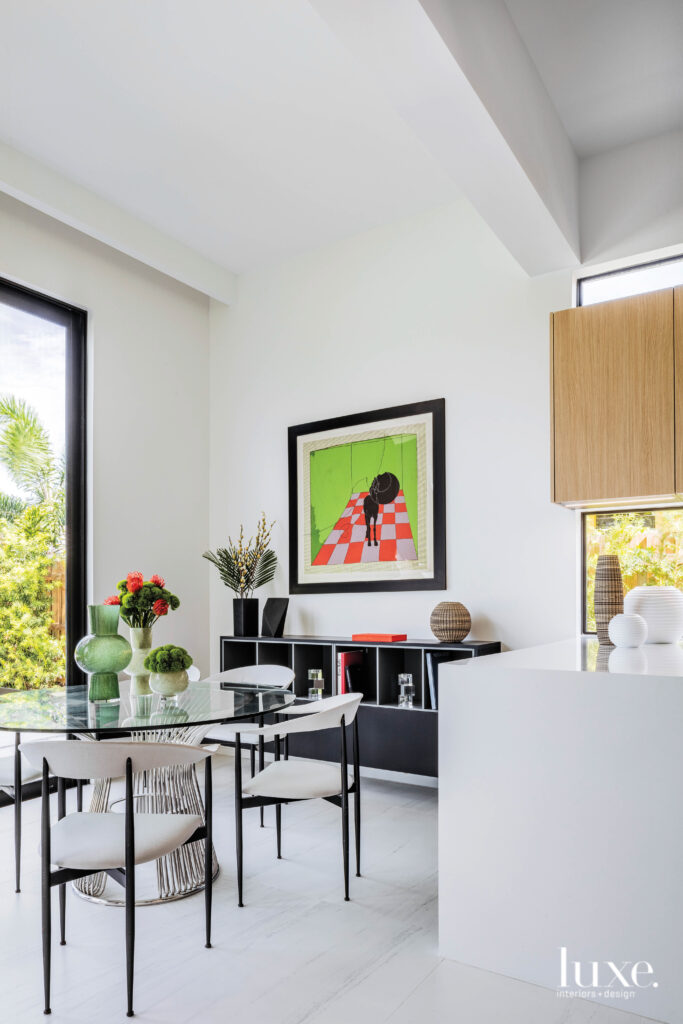 In A Sleek Miami Abode, Warm Materials And Pops Of Color Exude That Cozy Feeling Of Home
