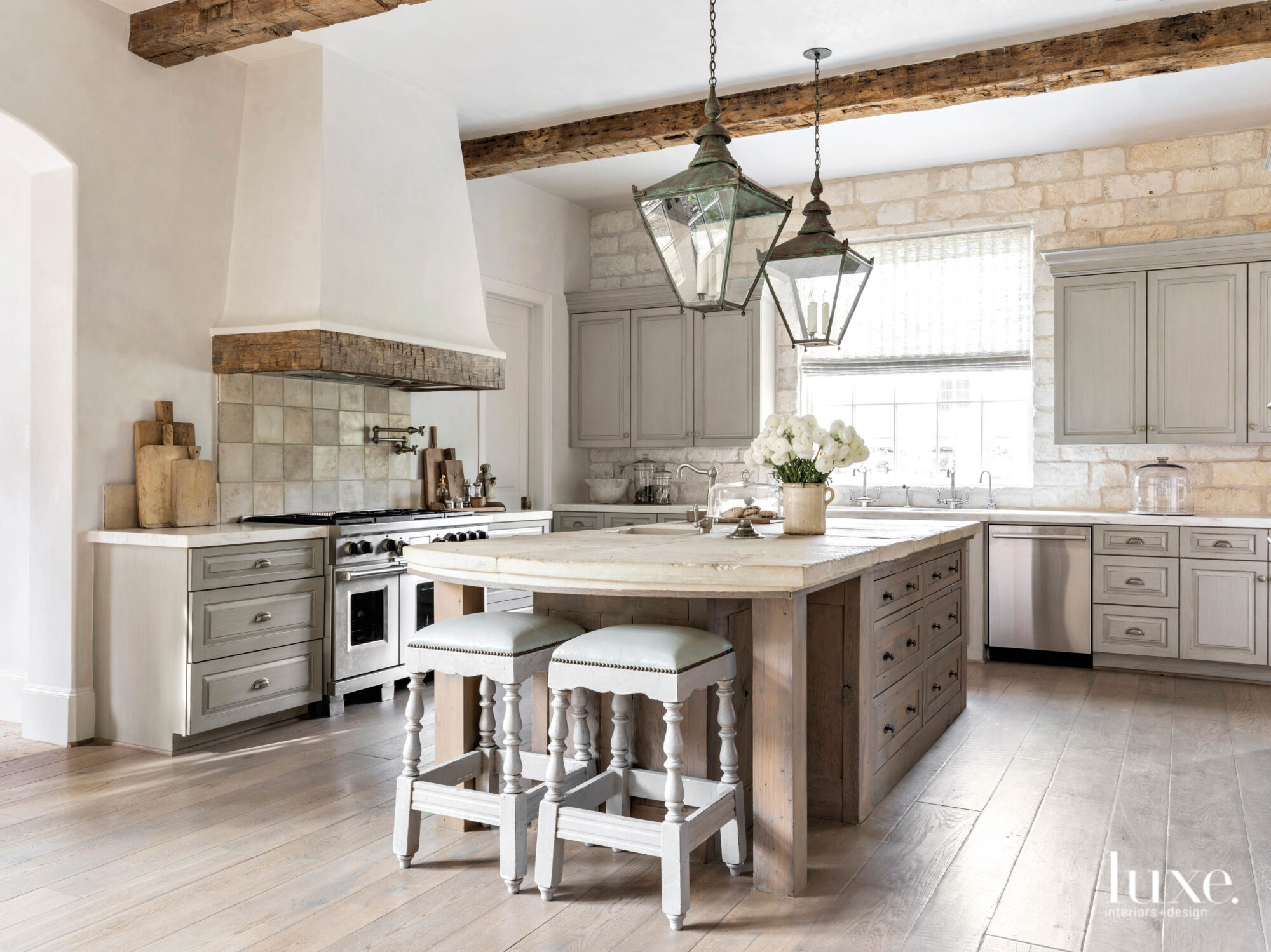 Neutral kitchen with texture and...