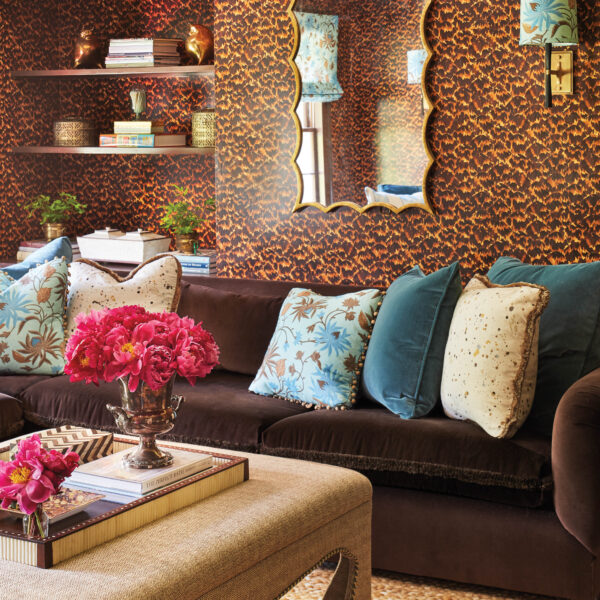 A Historic Charmer With Color And Pattern Aplenty tortoise media room