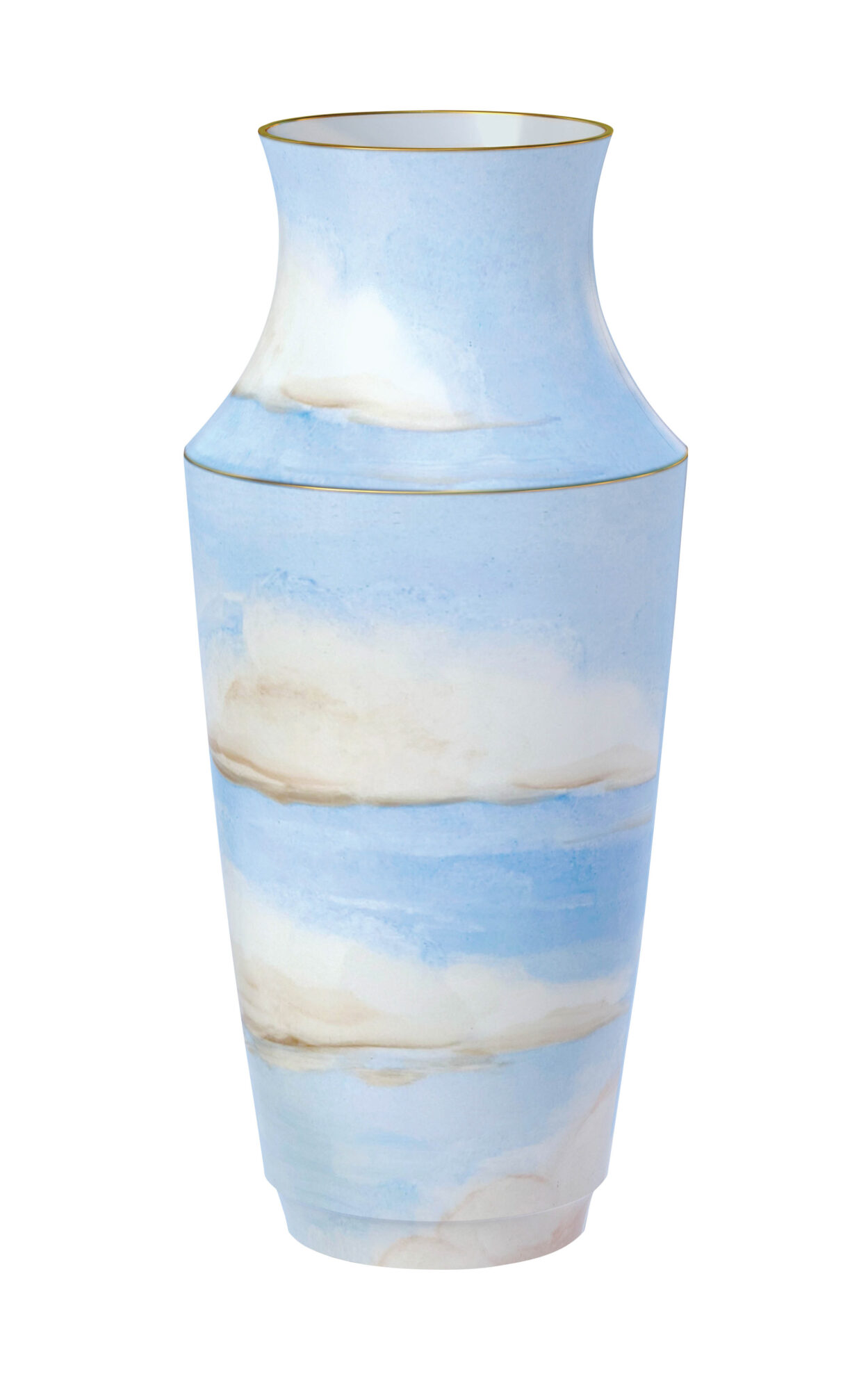 blue sky and cloud vase