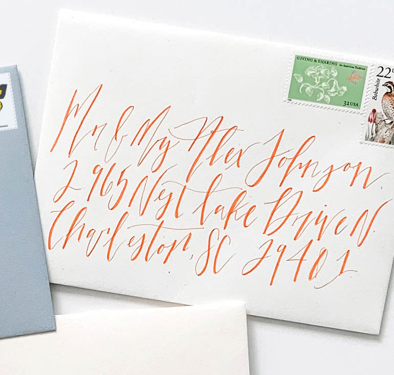 Hand-lettered envelope