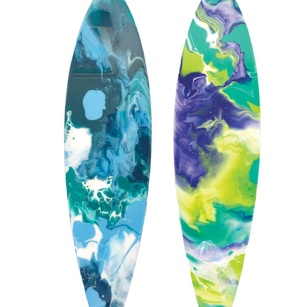 Hang 10 On Marbleized Surfboards By This Sister Duo