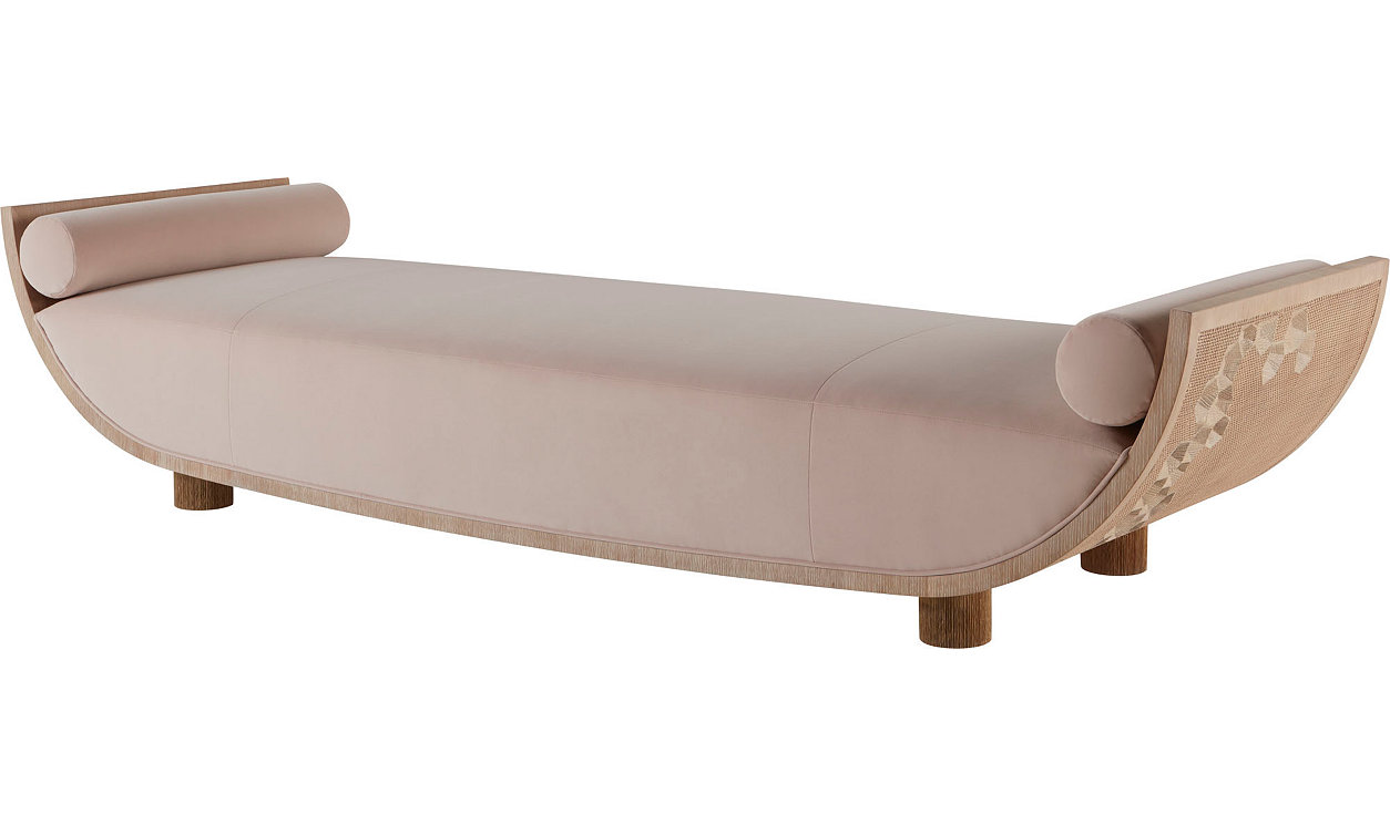 sleek Roman-style bench is a hot seating trend