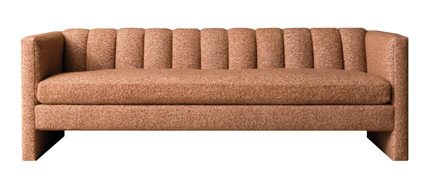 terracotta modern couch