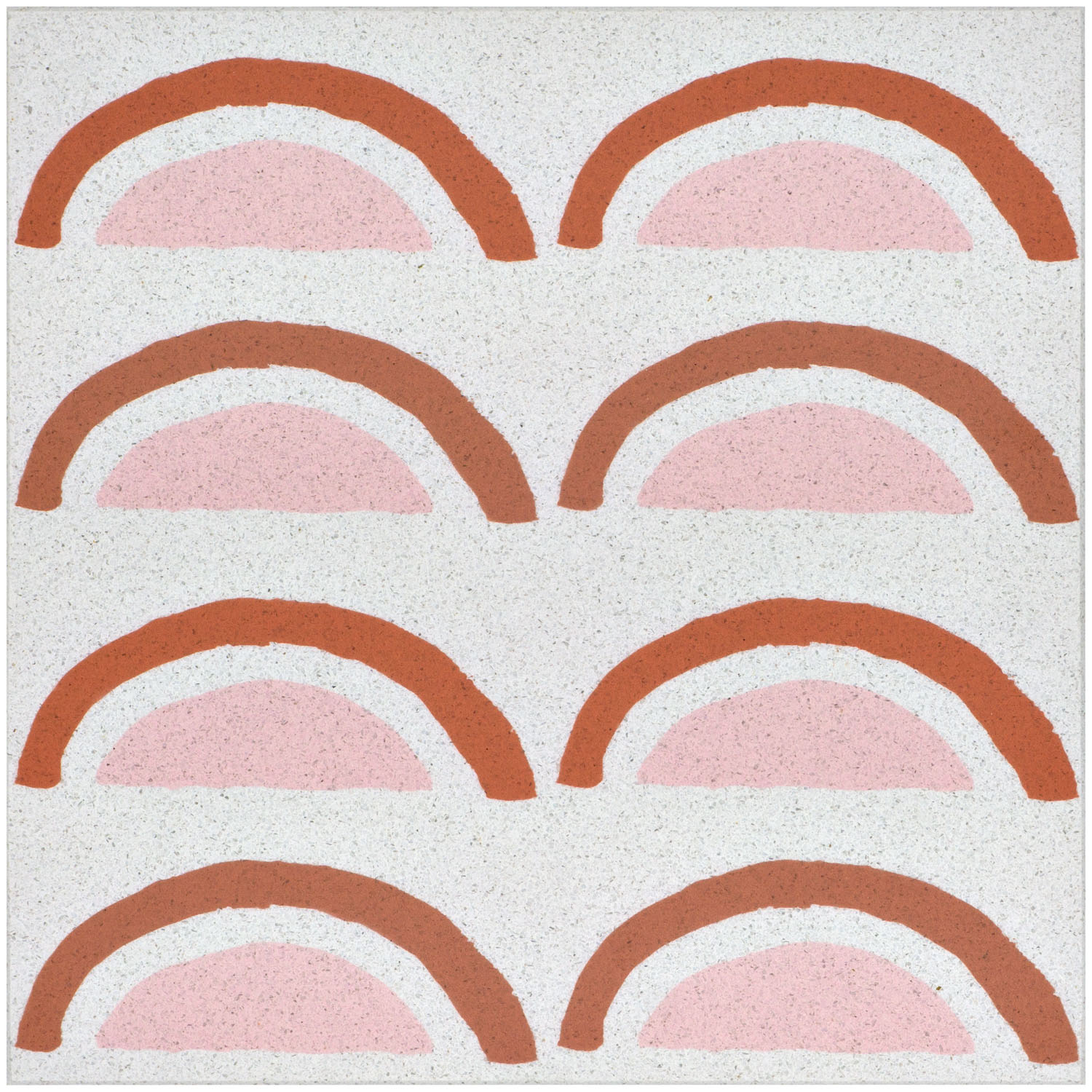 Livden tile red and pink arcs