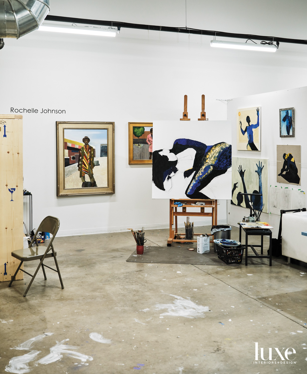 Art fills Rochelle Johnson's studio.