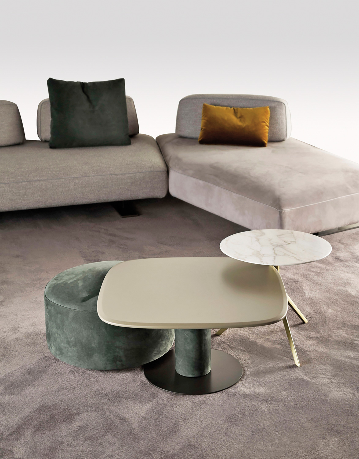 adaptive couches and table from resource furniture 