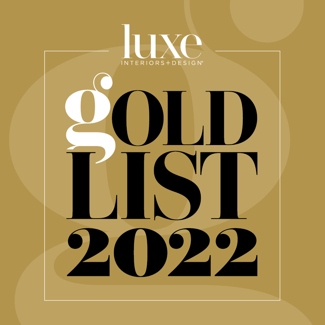 gold list 2022 honoree logo for luxe interiors and design