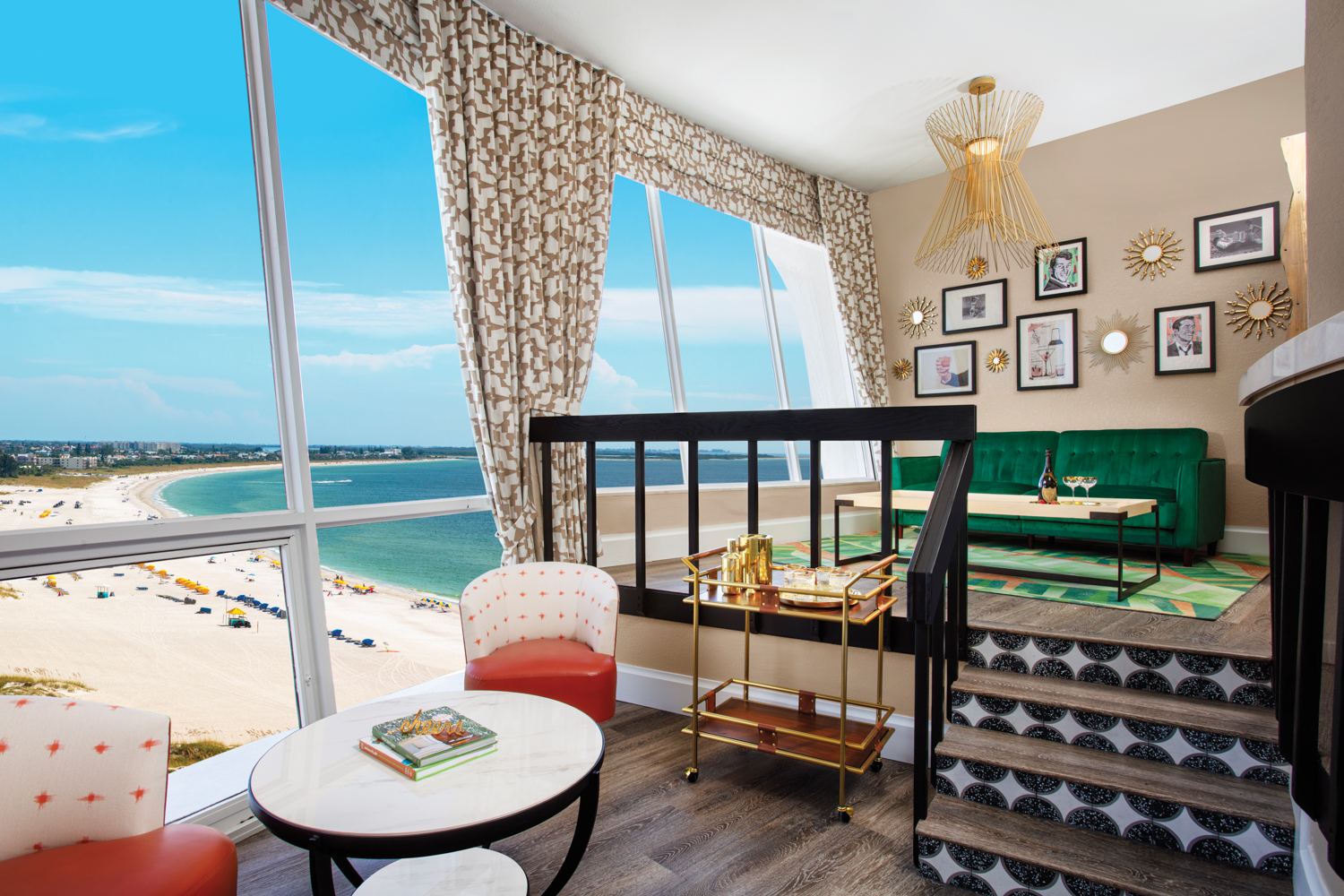 Bellwether Beach Resort beachfront penthouse living room