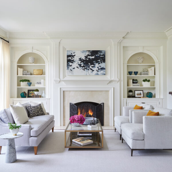 Pops of Color Paired With Glossy Whites Bring A Chicago Home To Life