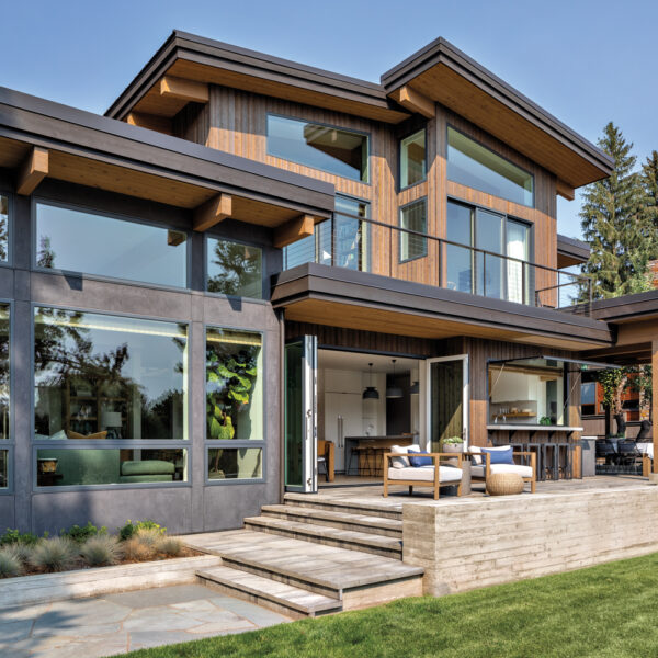 See How Classic Cottages Inspired This Modern Oregon Home modern home exterior features set of terraces